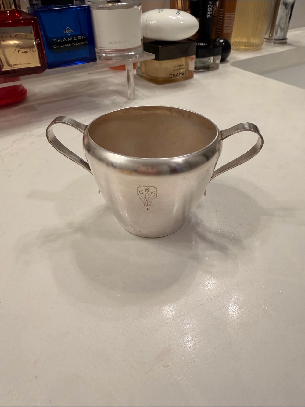 Polished Silver Two-Handled Sugar Bowl Vintage Simeon L. & George H.